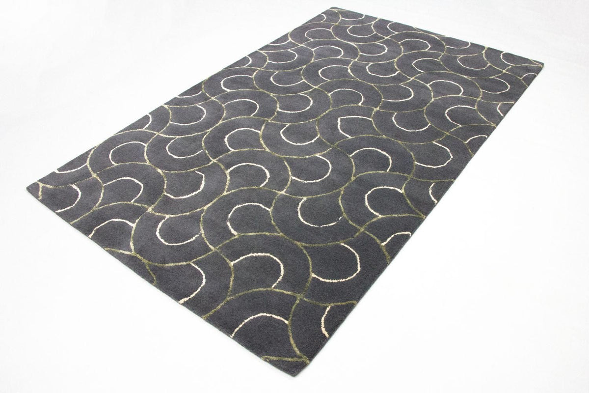 Tapis design - 242 x 152 cm - bleu