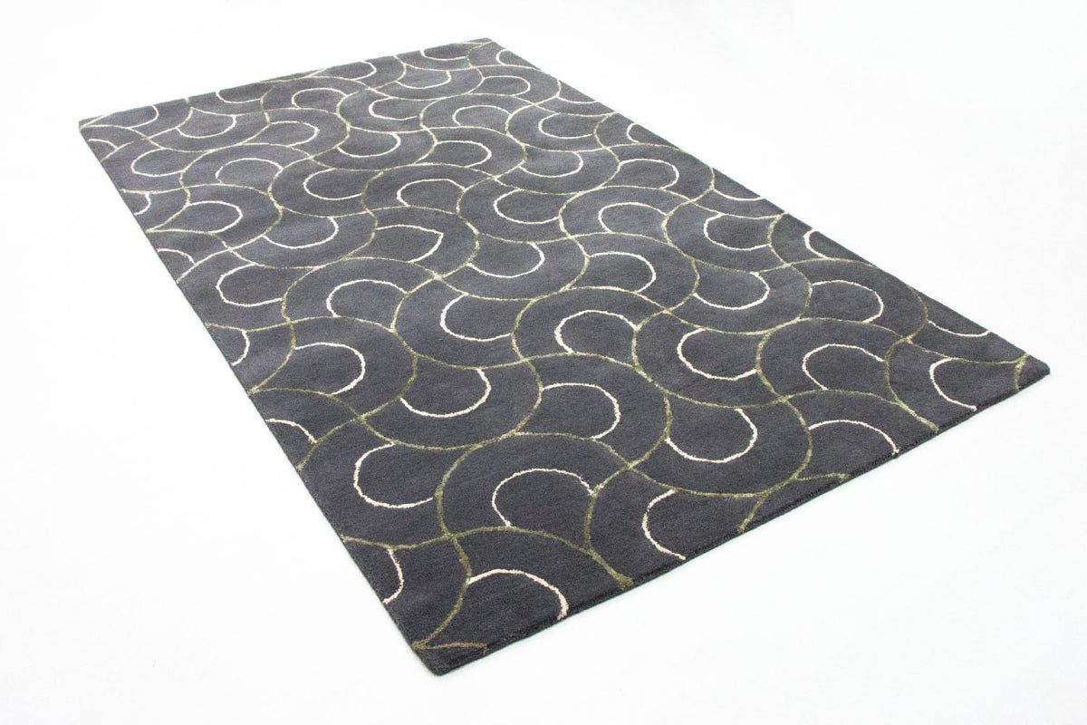 Tapis design - 242 x 152 cm - bleu