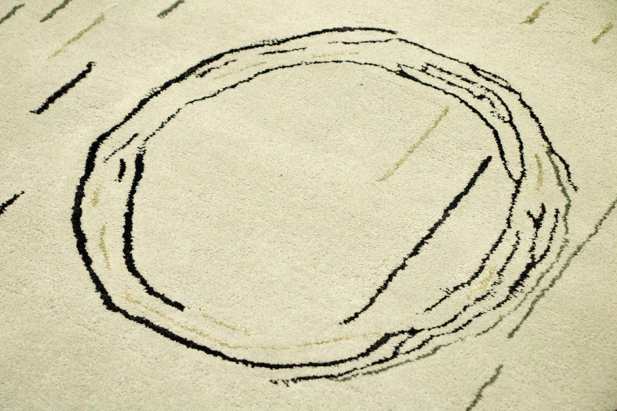 Tapis design - 245 x 153 cm - argent