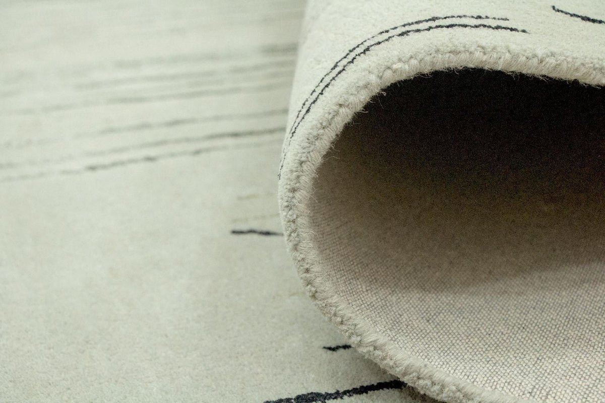 Tapis design - 245 x 153 cm - argent