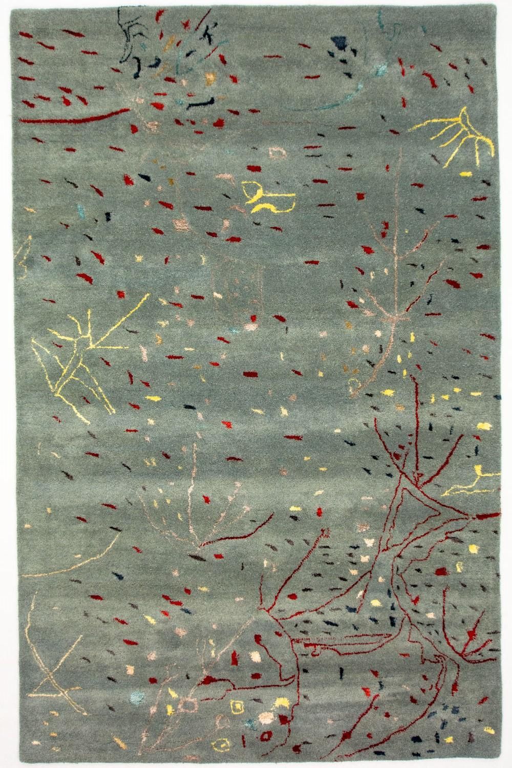 Tapis design - 243 x 156 cm - bleu clair