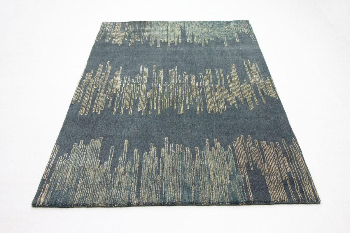 Tapis design - 246 x 154 cm - bleu