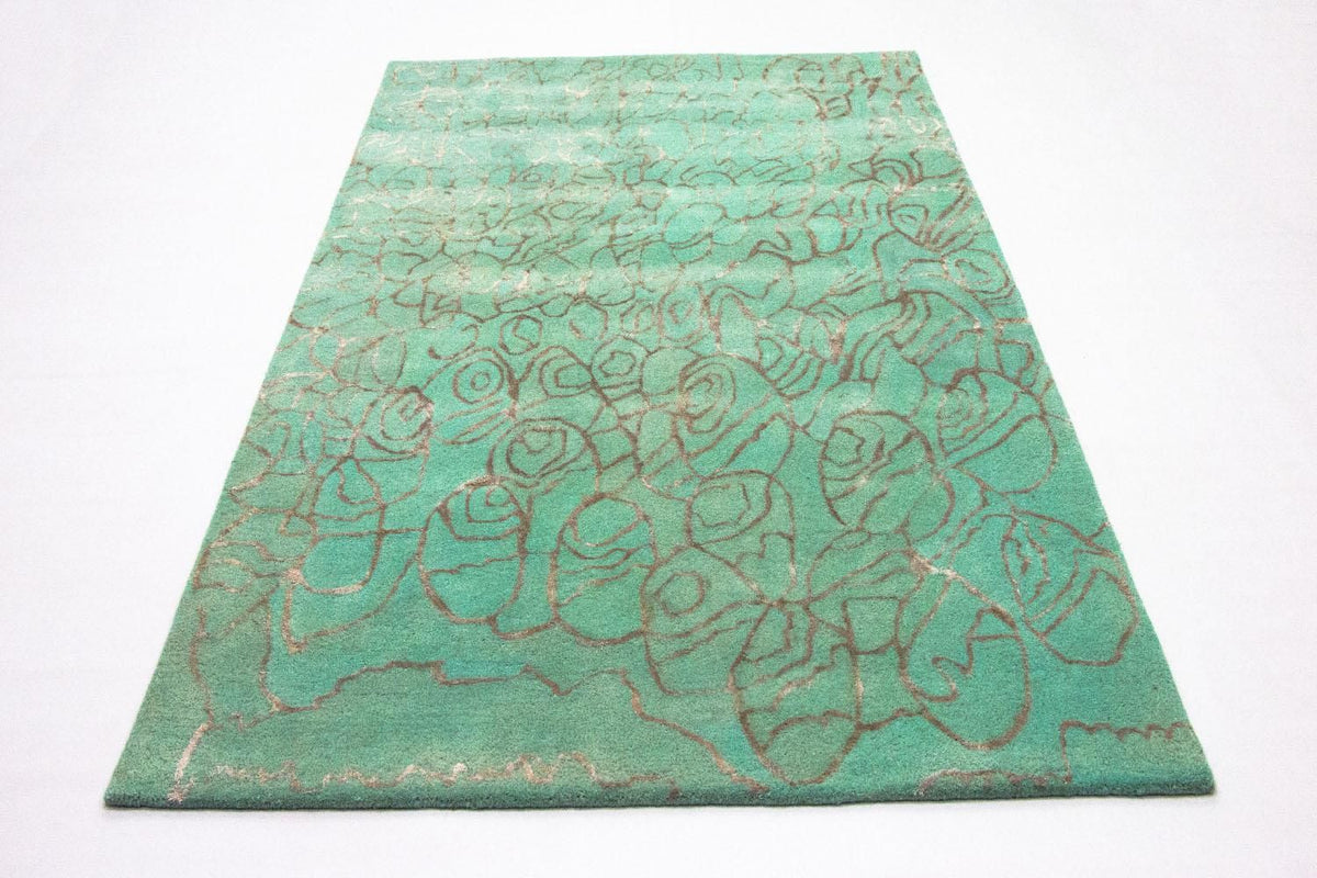 Tapis design - 244 x 153 cm - turquoise