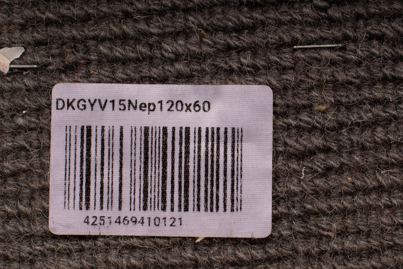 Tapis Népalais - 120 x 60 cm - gris