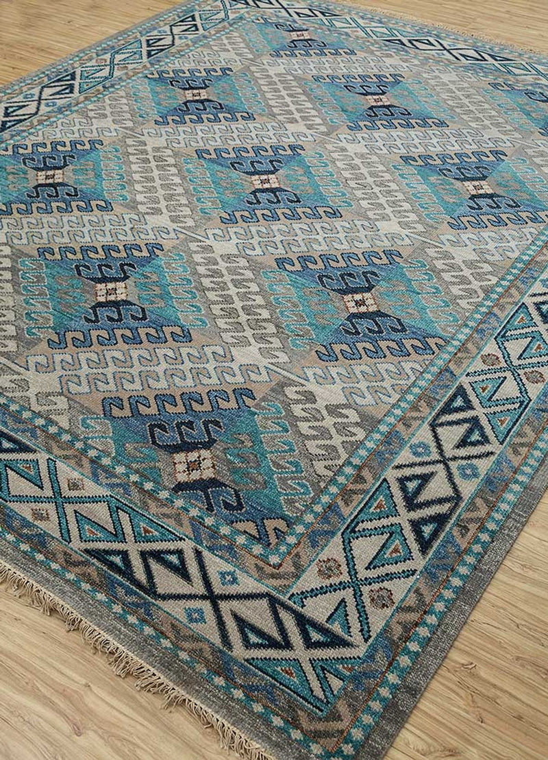 Tapis en laine - 240 x 150 cm - bleu clair