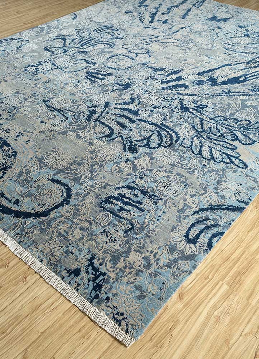 Tapis en laine - 300 x 240 cm - bleu