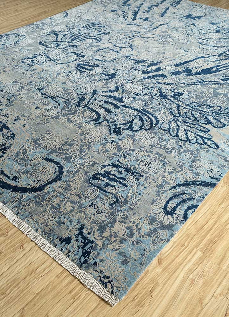 Tapis en laine - 300 x 240 cm - bleu