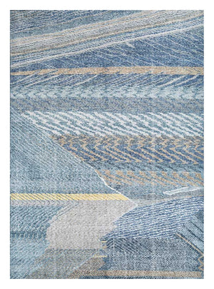 Tapis en laine - 240 x 150 cm - bleu foncé
