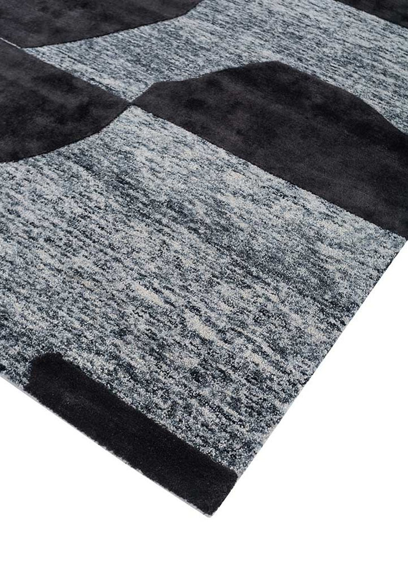 Tapis en laine - 270 x 180 cm - noir et blanc