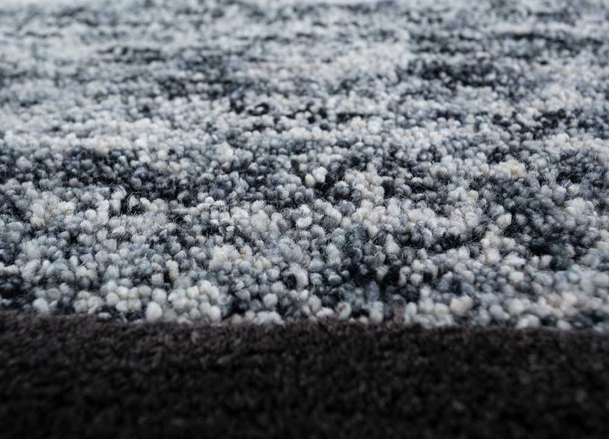 Tapis en laine - 270 x 180 cm - noir et blanc