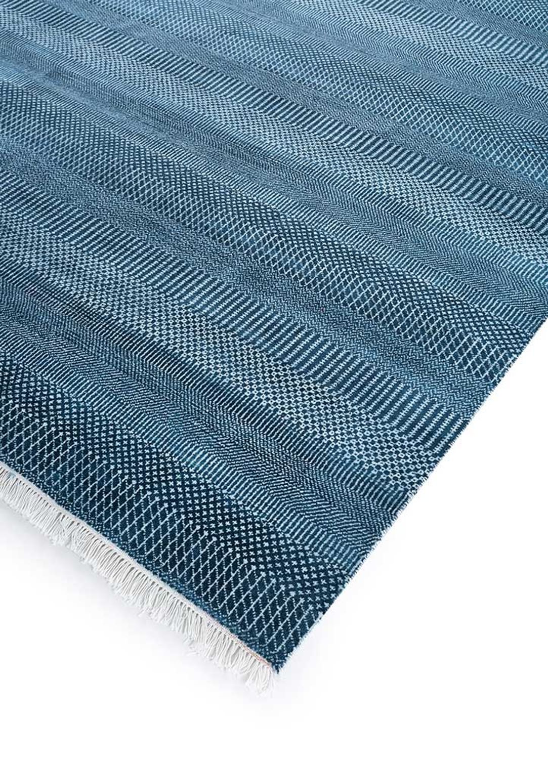 Tapis en laine - 360 x 270 cm - bleu foncé