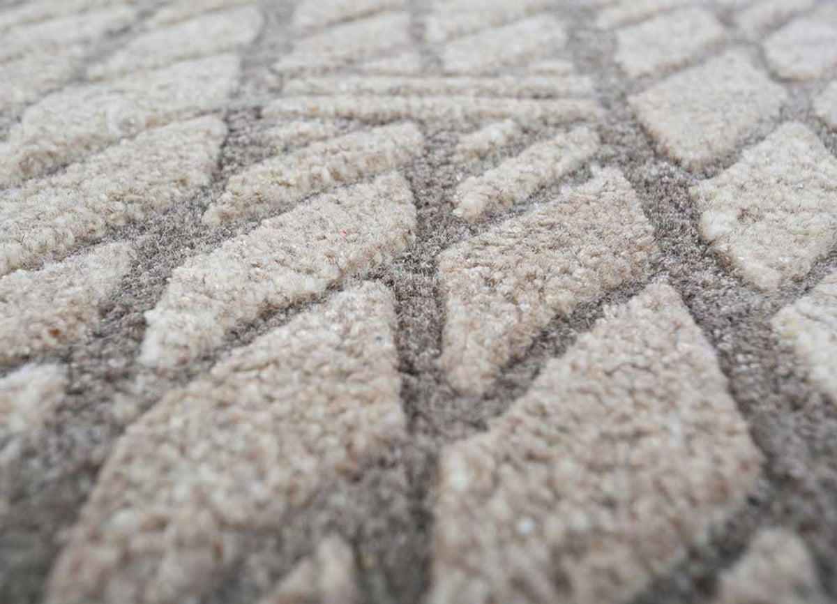 Tapis en laine - 240 x 150 cm - beige foncé