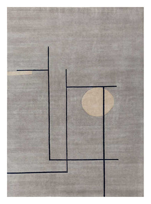 Tapis en laine - 300 x 240 cm - gris