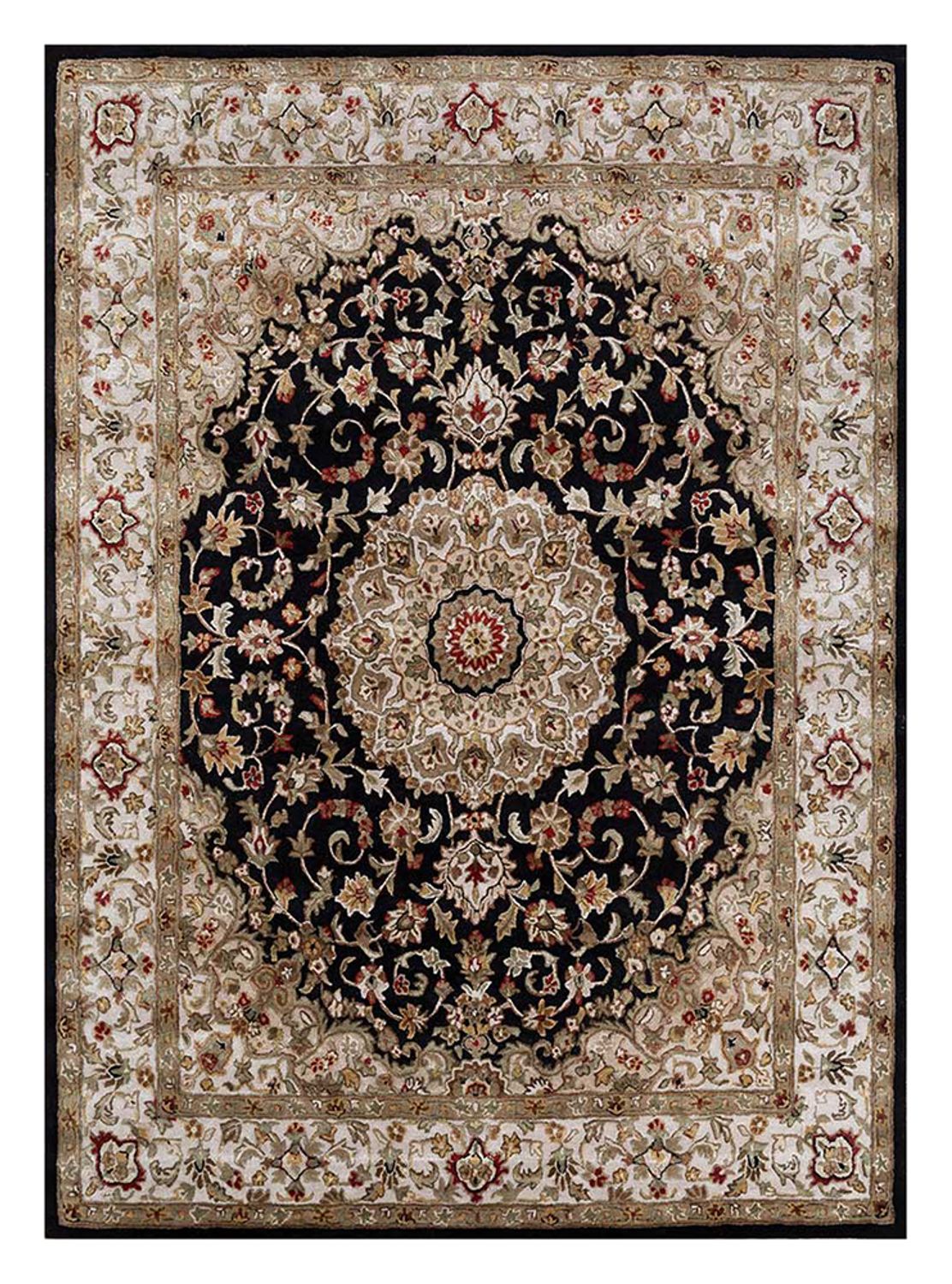 Tapis en laine - 300 x 240 cm - bleu foncé