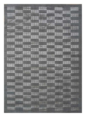 Tapis en laine - 270 x 180 cm - noir et blanc