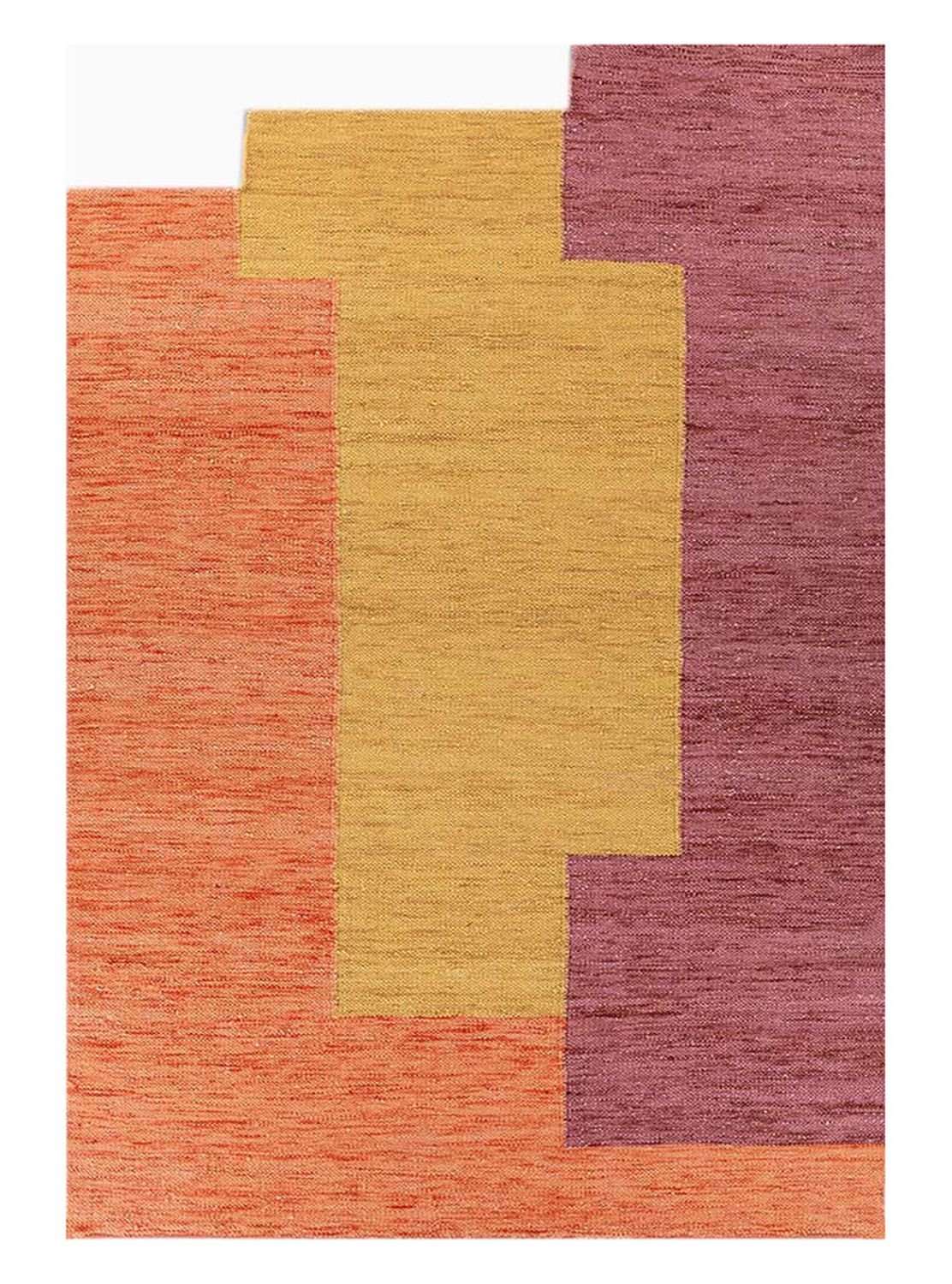 Tapis en laine originale - 270 x 180 cm - orange