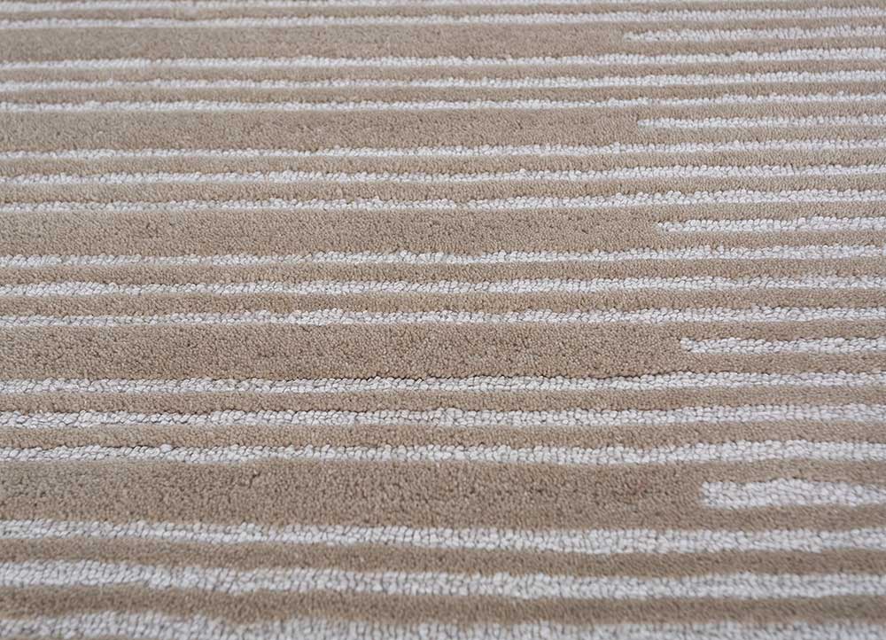 Tapis en laine ronde  - 180 x 180 cm - beige