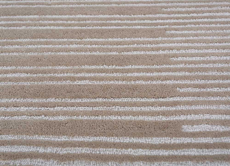 Tapis en laine ronde  - 180 x 180 cm - beige