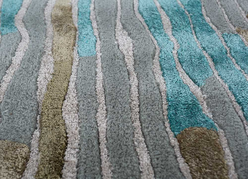 Tapis design originale  - 270 x 180 cm - bleu