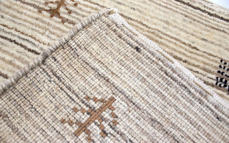 Tapis en laine - 124 x 63 cm - naturel