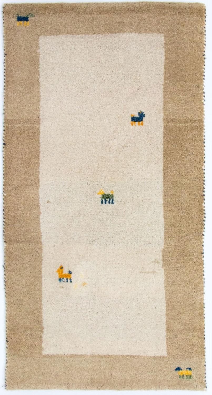Tapis Gabbeh - Indus - 140 x 70 cm - beige