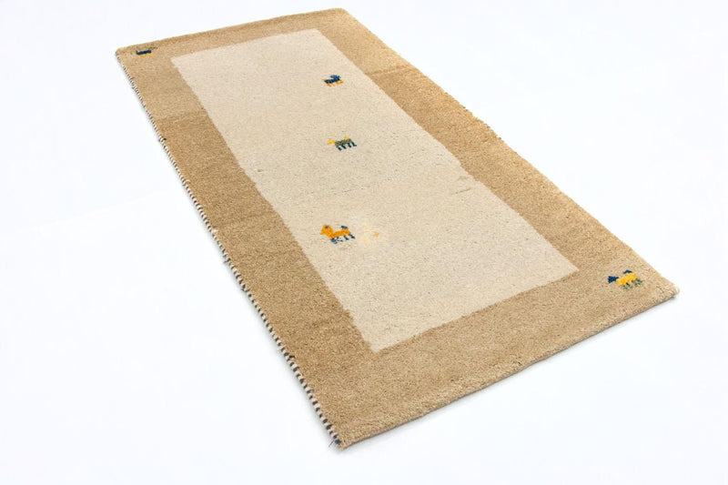 Tapis Gabbeh - Indus - 140 x 70 cm - beige