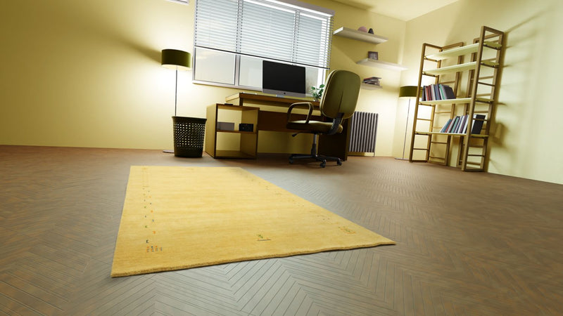 Tapis Gabbeh - Indus - 250 x 200 cm - or