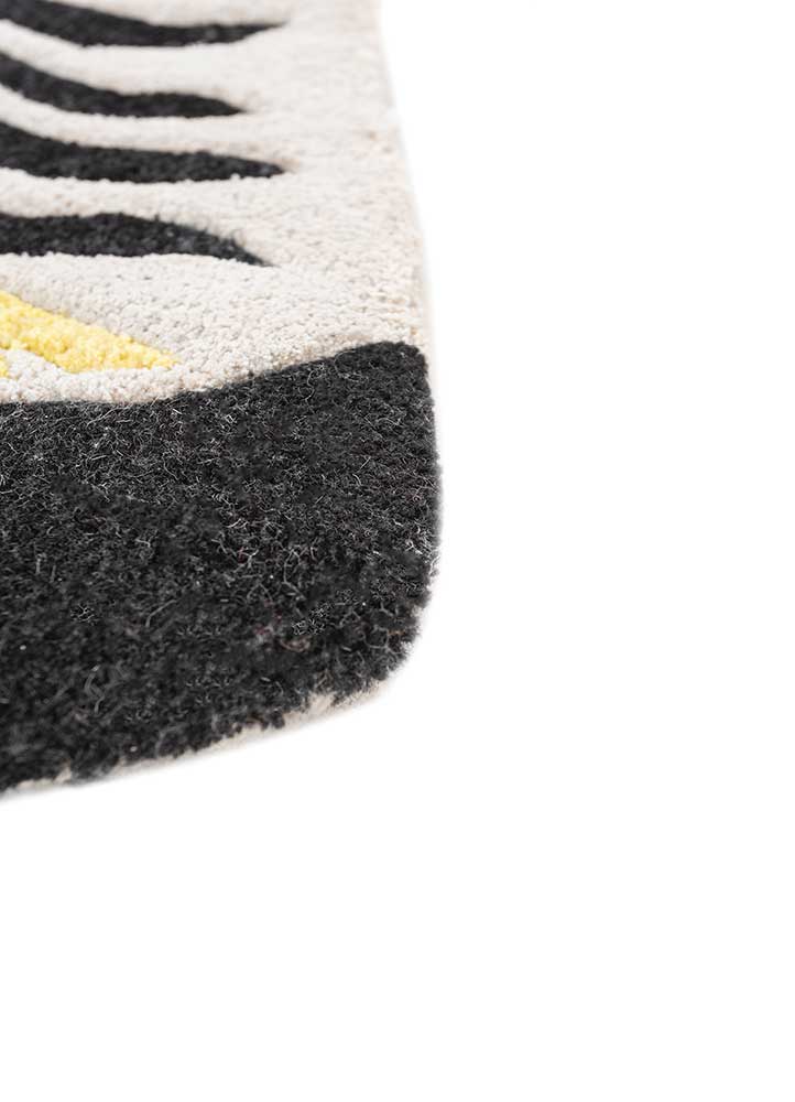 Tapis pour enfants originale - 215 x 90 cm - noir et blanc
