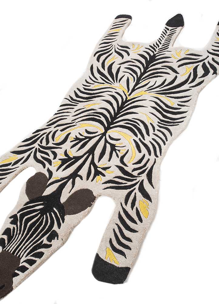 Tapis pour enfants originale - 215 x 90 cm - noir et blanc