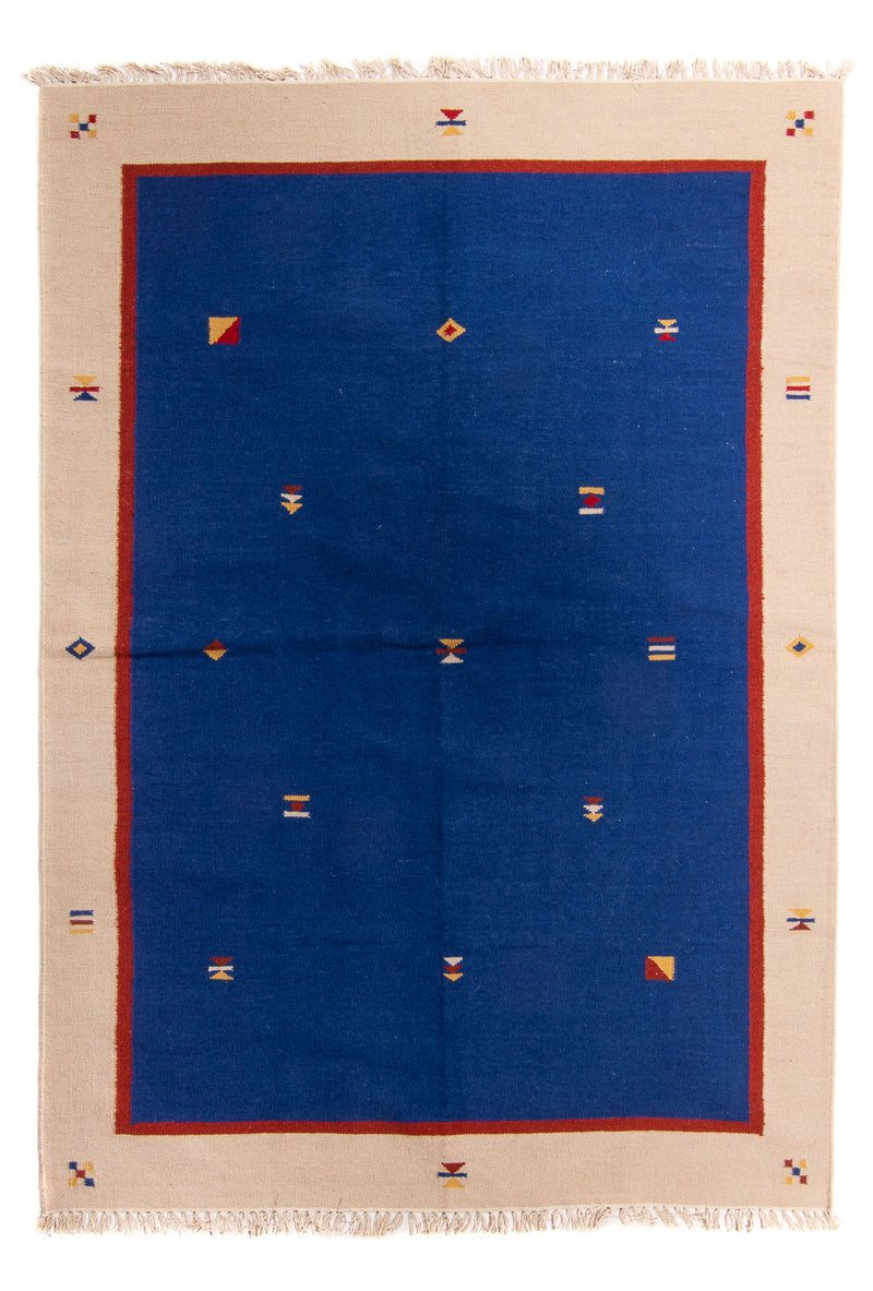 Tapis Kelim - Tendance - 240 x 170 cm - bleu foncé