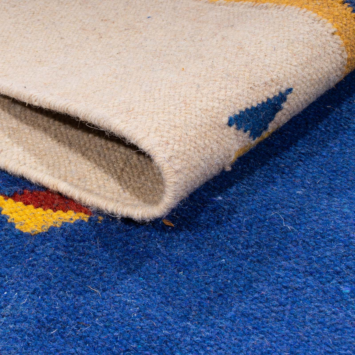 Tapis Kelim - Tendance - 240 x 170 cm - bleu foncé