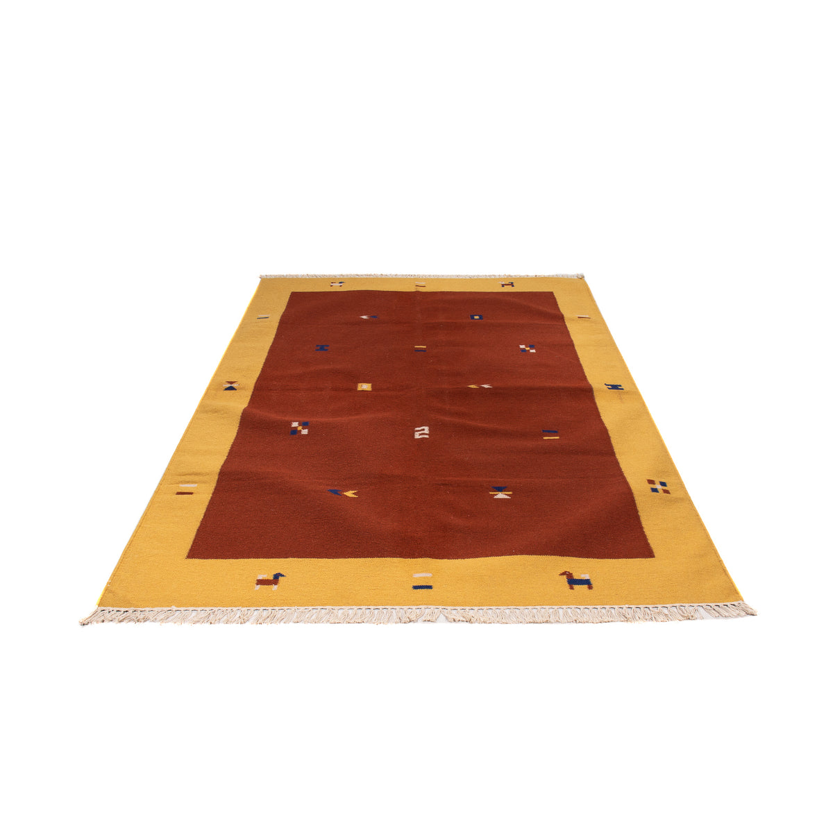 Tapis Kelim - Tendance - 240 x 170 cm - rouge foncé