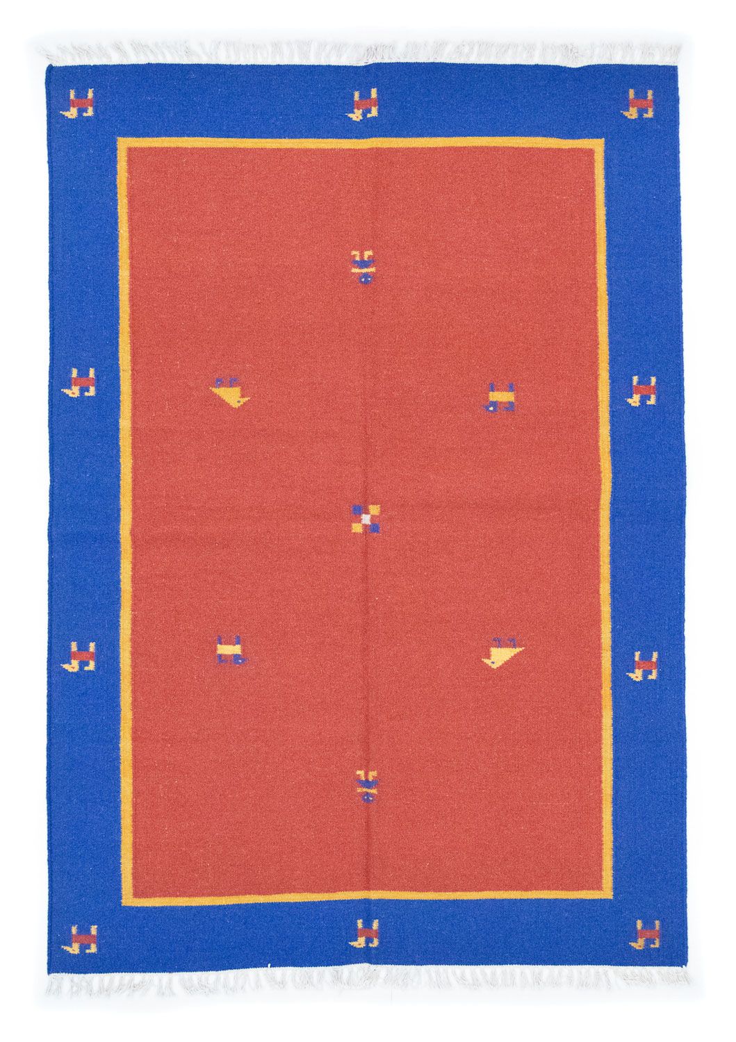 Tapis Kelim - Tendance - 200 x 140 cm - rouge