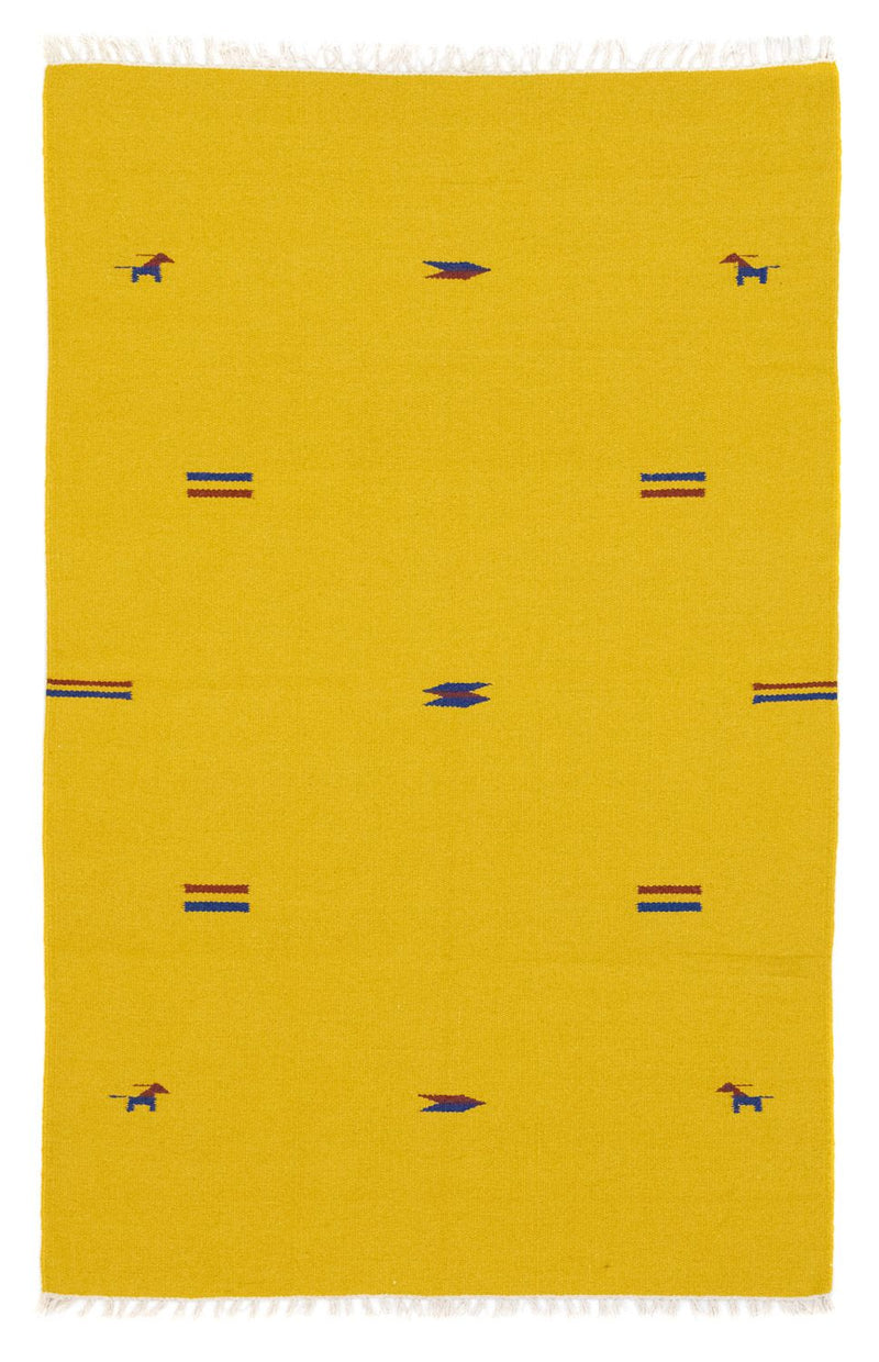 Tapis Kelim - Tendance - 180 x 120 cm - jaune
