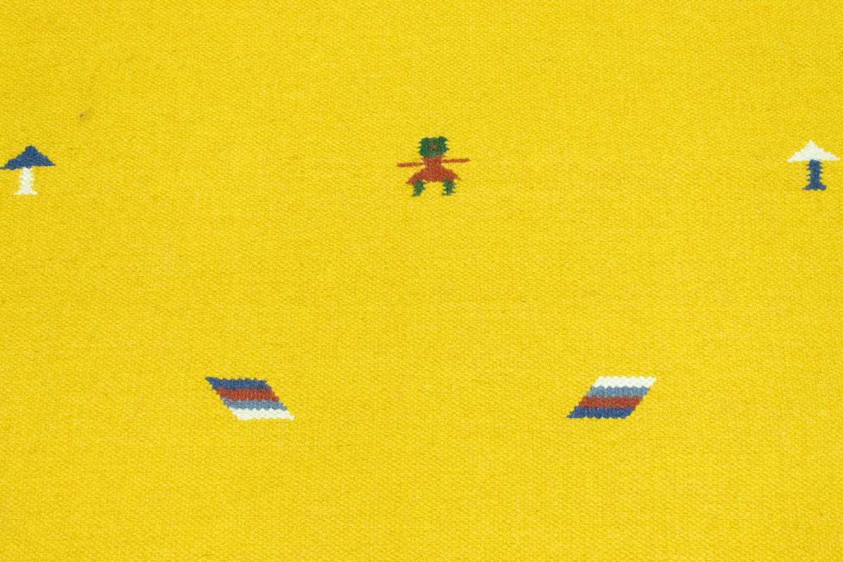 Tapis Kelim - Tendance - 180 x 120 cm - jaune