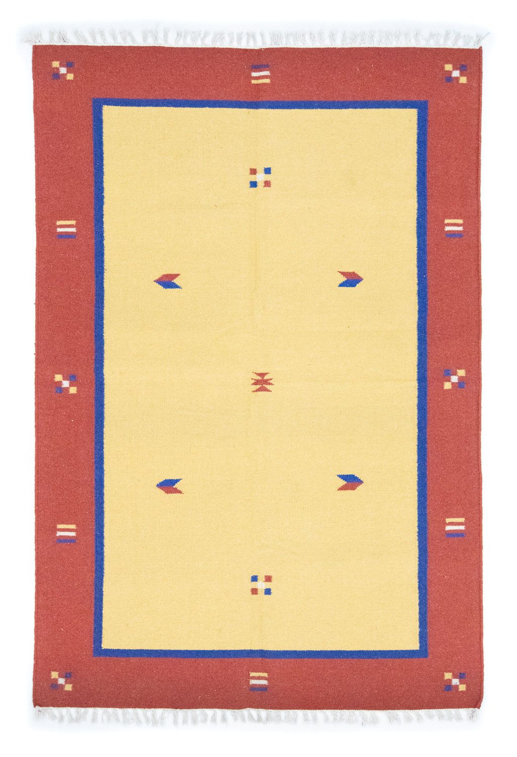 Tapis Kelim - Tendance - 200 x 140 cm - jaune