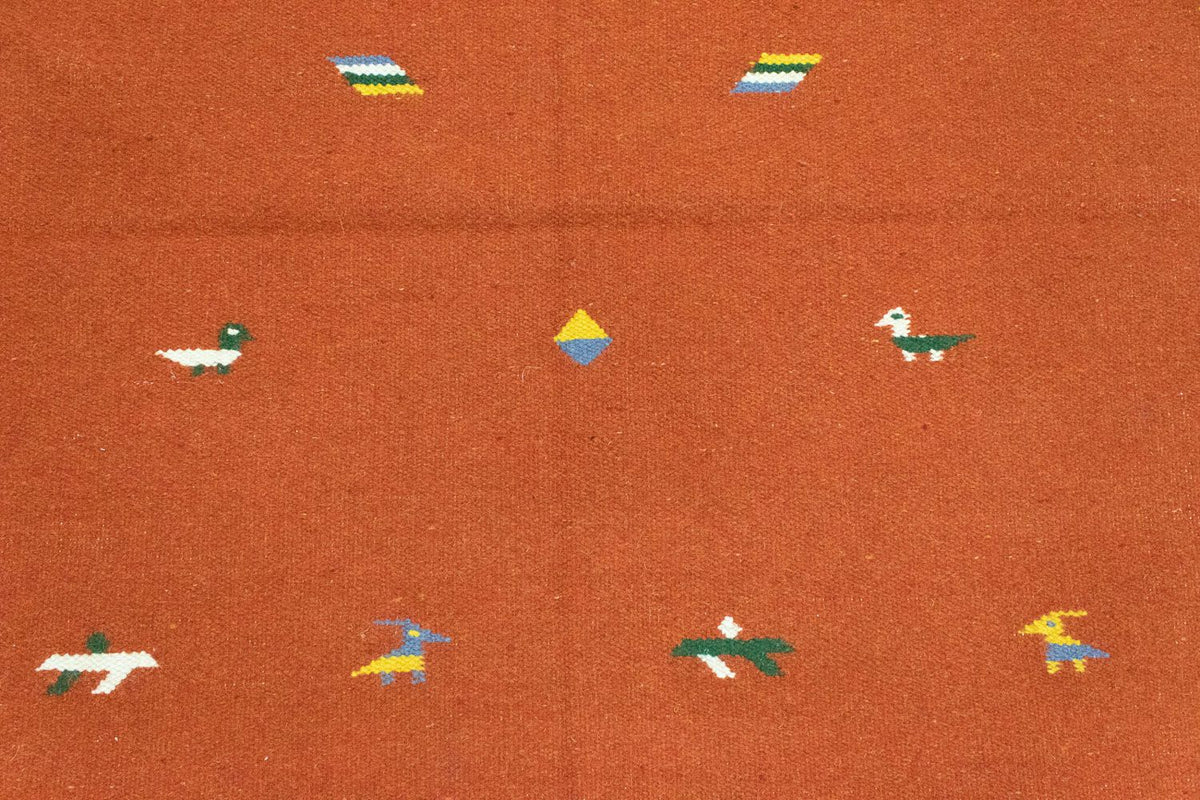 Tapis Kelim - Tendance - 180 x 120 cm - orange