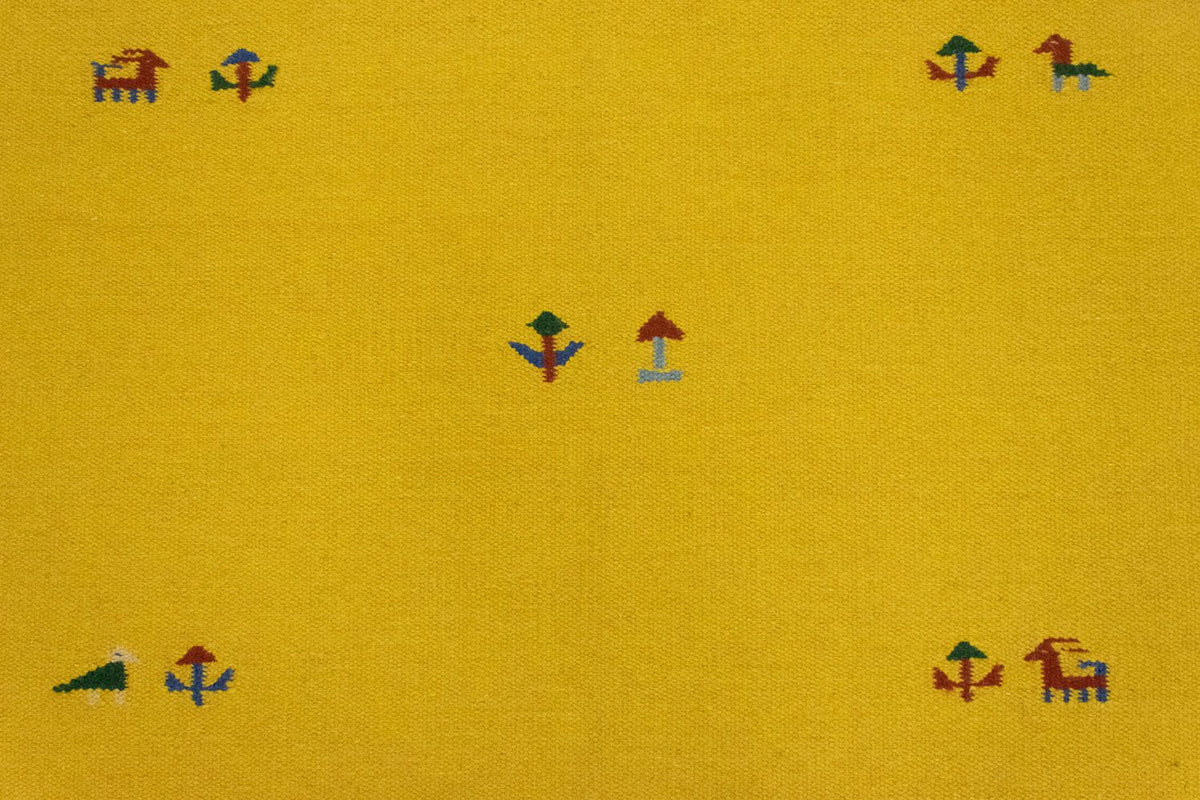 Tapis Kelim - Tendance - 180 x 120 cm - jaune