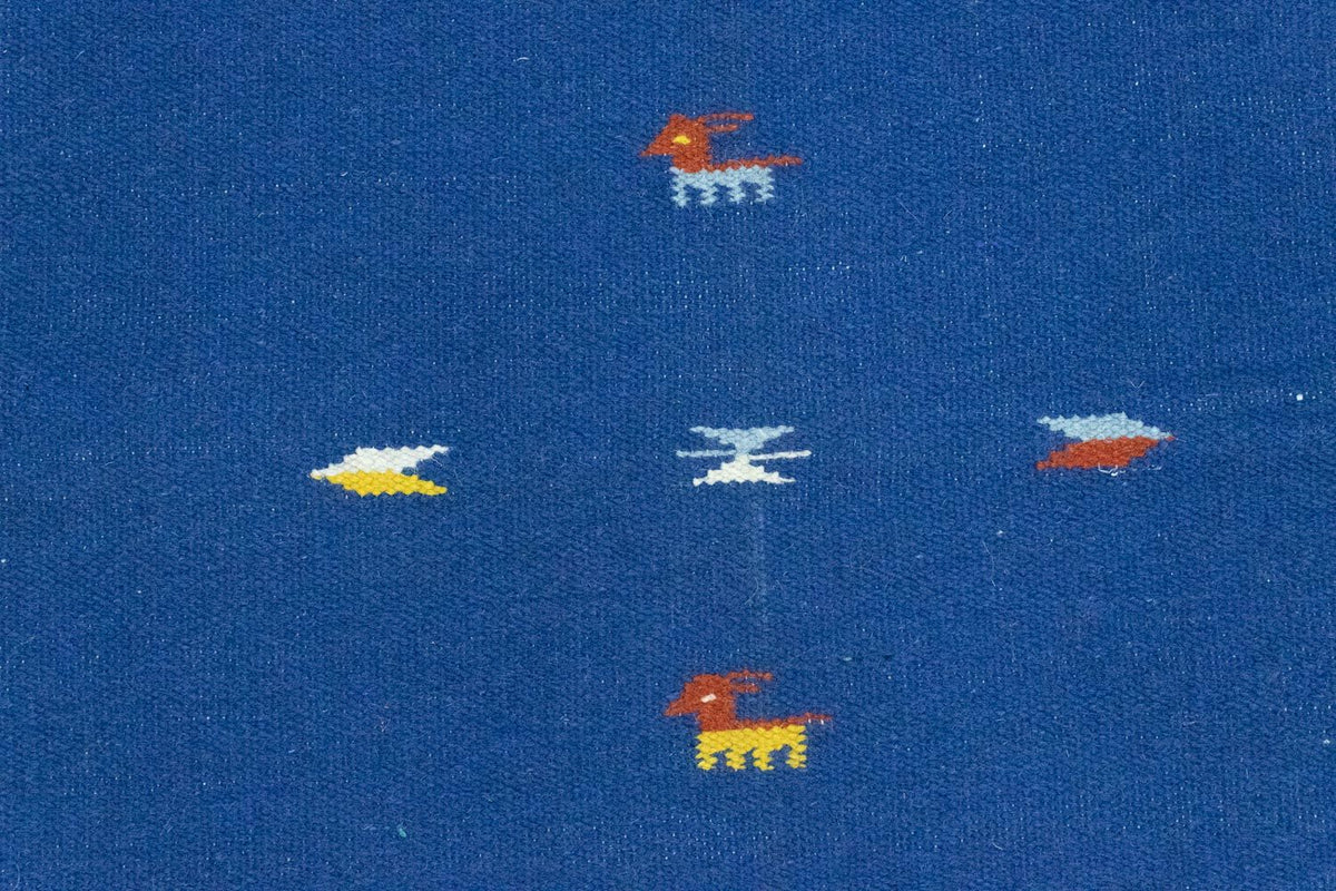 Tapis Kelim - Tendance - 180 x 120 cm - bleu