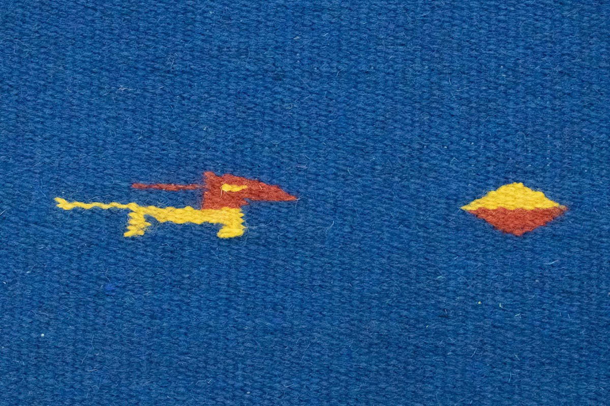 Tapis Kelim - Tendance - 200 x 140 cm - bleu
