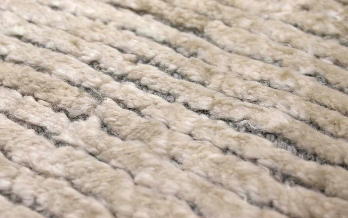 Tapis en viscose - 95 x 66 cm - beige