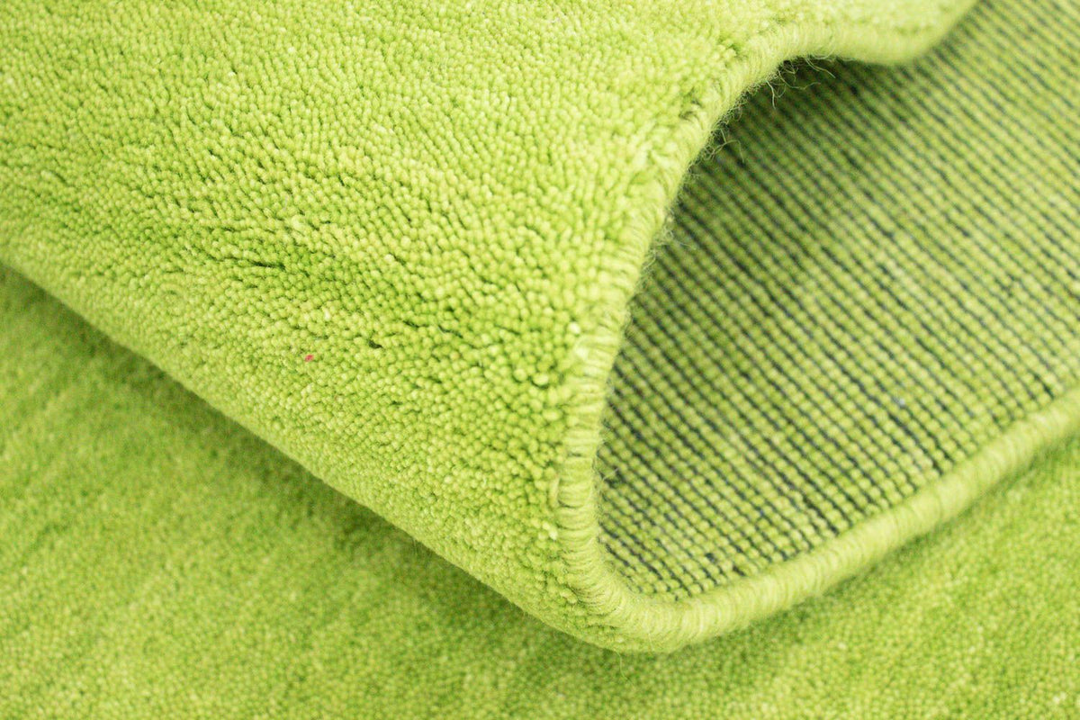 Tapis de couloir Tapis Gabbeh - Indus - 400 x 80 cm - vert lime
