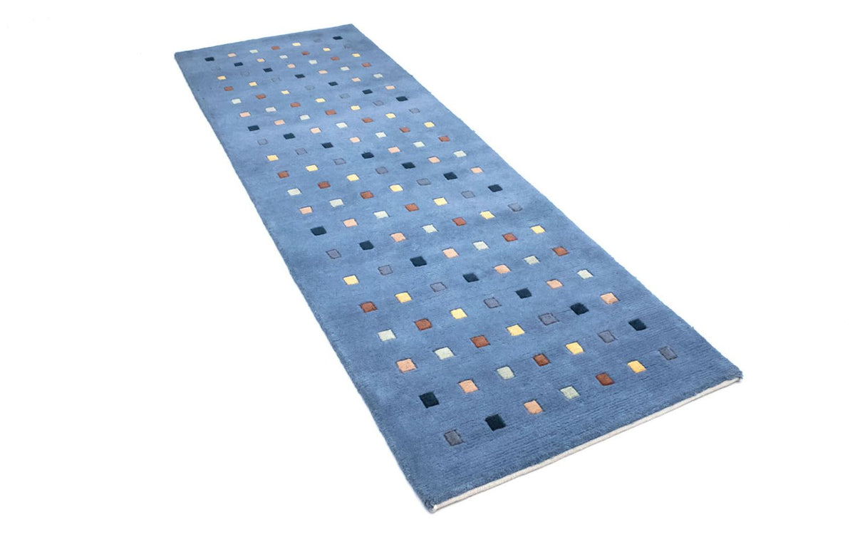 Tapis Népalais - 140 x 70 cm - bleu clair