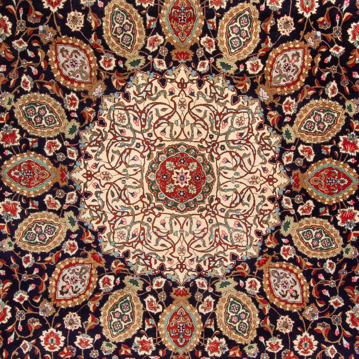 Tapis persan - Classique - 399 x 293 cm - bleu foncé
