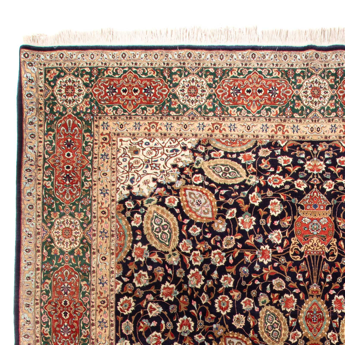 Tapis persan - Classique - 399 x 293 cm - bleu foncé