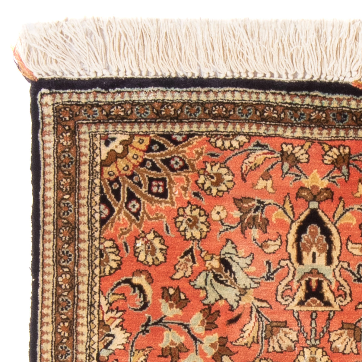 Tapis en soie - Ghom soie - Premium - 80 x 60 cm - rouge