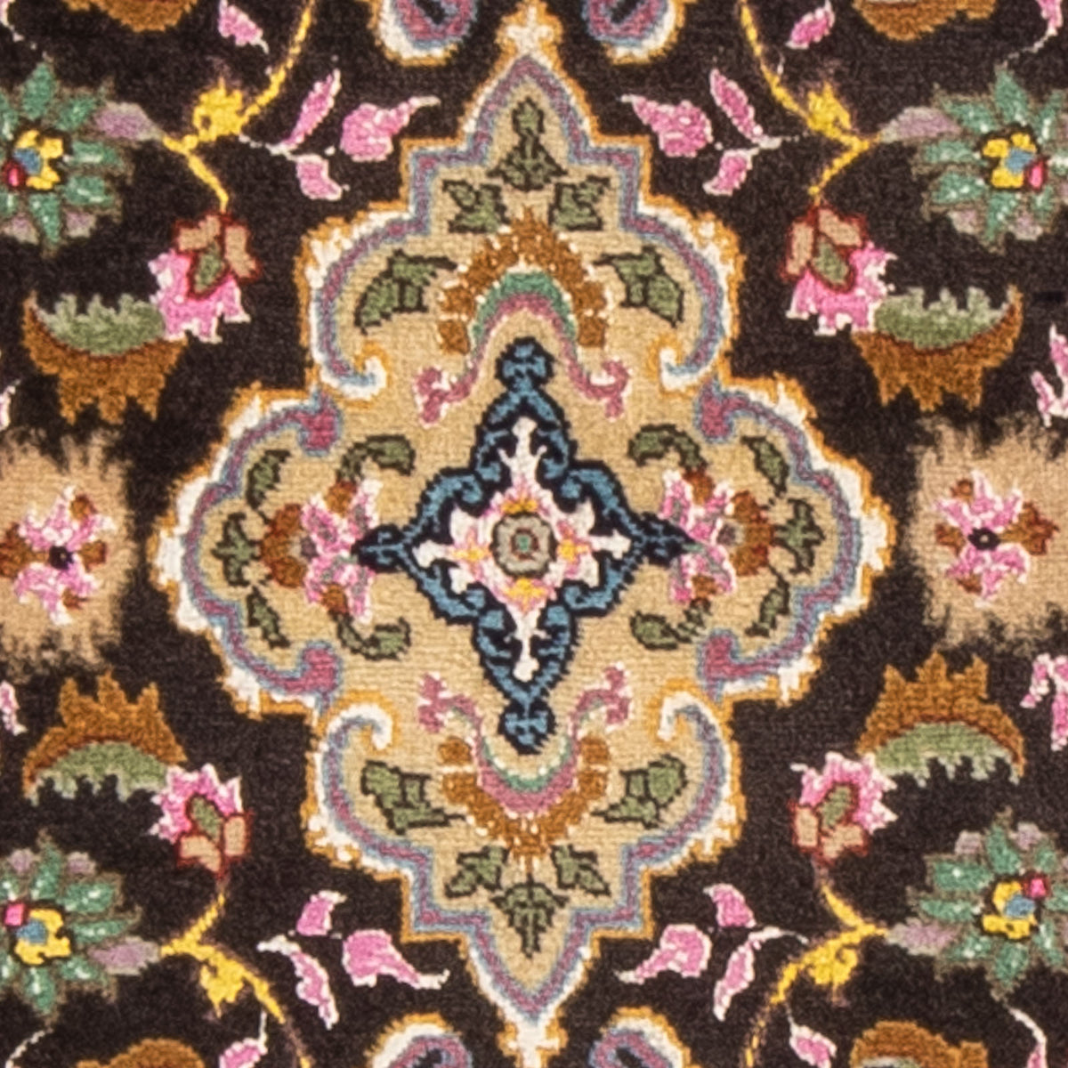 Tapis persan - Tabriz - Royal ovale - 68 x 48 cm - noir