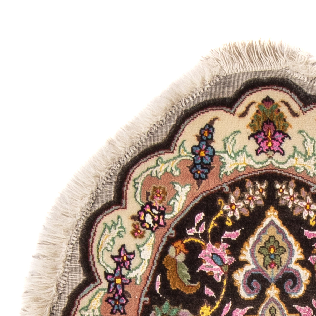 Tapis persan - Tabriz - Royal ovale - 68 x 48 cm - noir