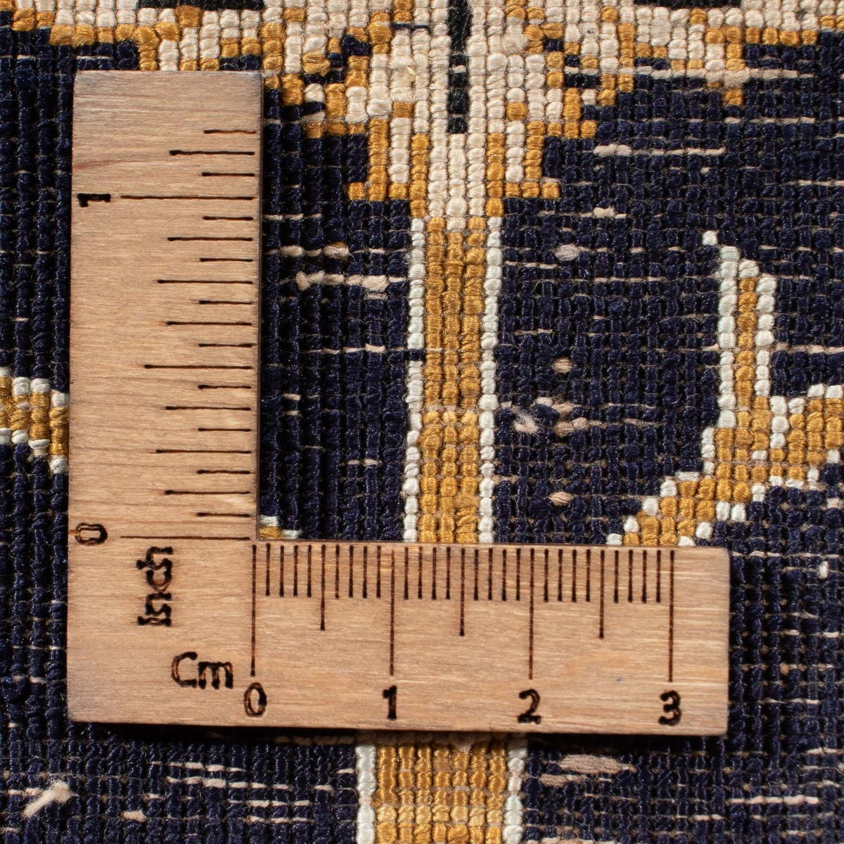 Tapis en soie - Ghom soie - Premium - 72 x 57 cm - bleu foncé