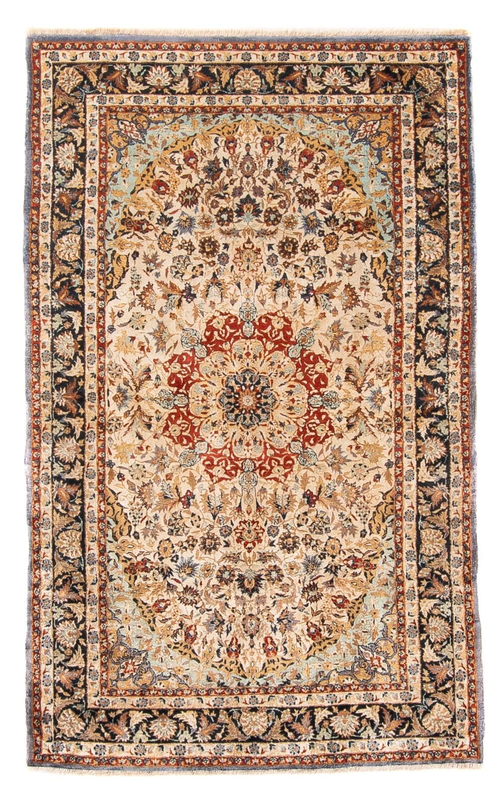 Tapis en soie - Soie chinoise - 154 x 94 cm - multicolore